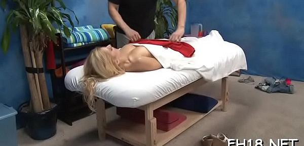  Hot exchange student bonks her massage therapist